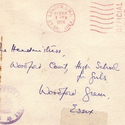 1954 Churchill (envelope dated 1954)